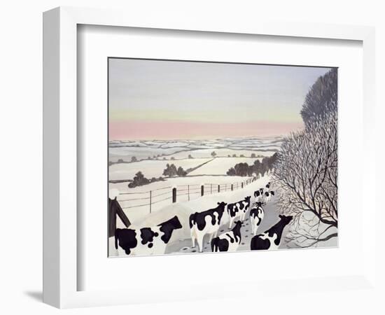 Friesians in Winter-Maggie Rowe-Framed Giclee Print