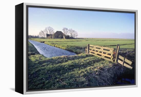 Friesland, Agricultural Landscape and Farm at Oosterzee-Marcel Malherbe-Framed Premier Image Canvas