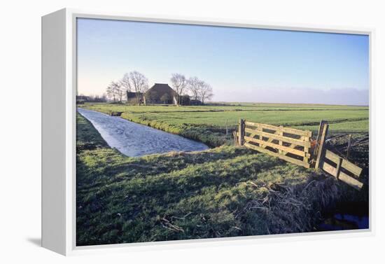 Friesland, Agricultural Landscape and Farm at Oosterzee-Marcel Malherbe-Framed Premier Image Canvas