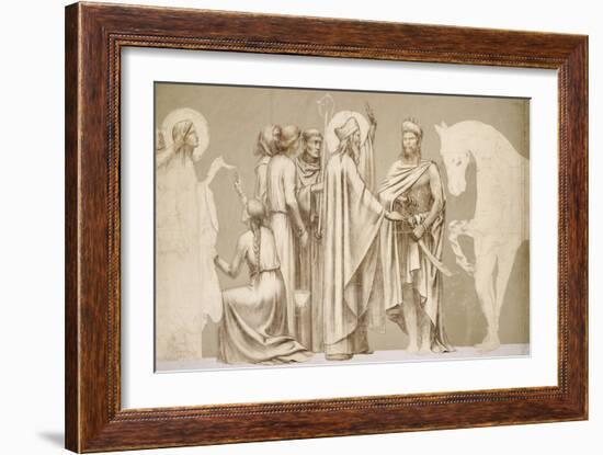 Friesland for the Decoration of the Pantheon: Saints-Pierre Puvis de Chavannes-Framed Giclee Print