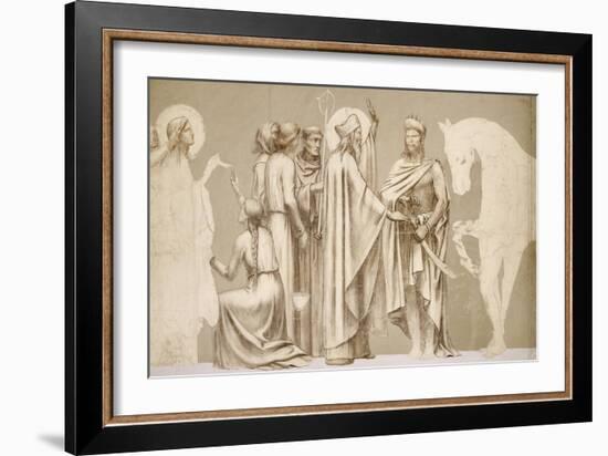 Friesland for the Decoration of the Pantheon: Saints-Pierre Puvis de Chavannes-Framed Giclee Print