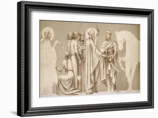 Friesland for the Decoration of the Pantheon: Saints-Pierre Puvis de Chavannes-Framed Giclee Print