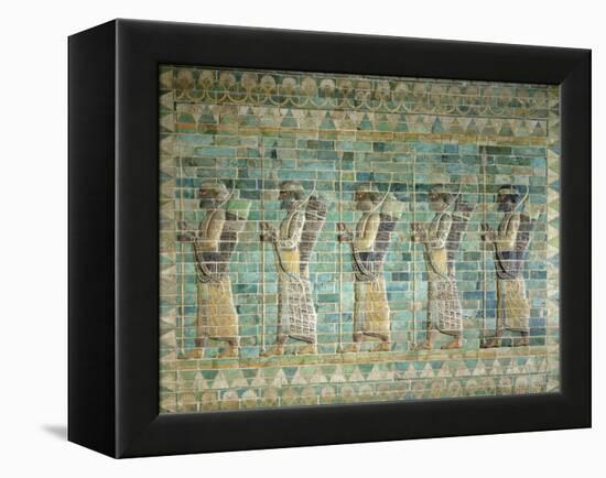 Frieze of Archers, from the Palace of Darius the Great (548-486 BC) at Susa, Iran Achaemenid Period-null-Framed Premier Image Canvas
