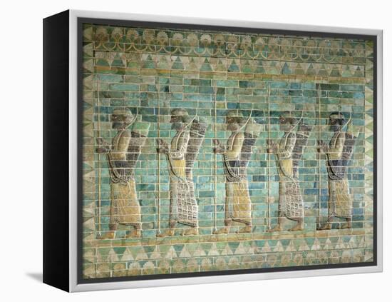 Frieze of Archers, from the Palace of Darius the Great (548-486 BC) at Susa, Iran Achaemenid Period-null-Framed Premier Image Canvas