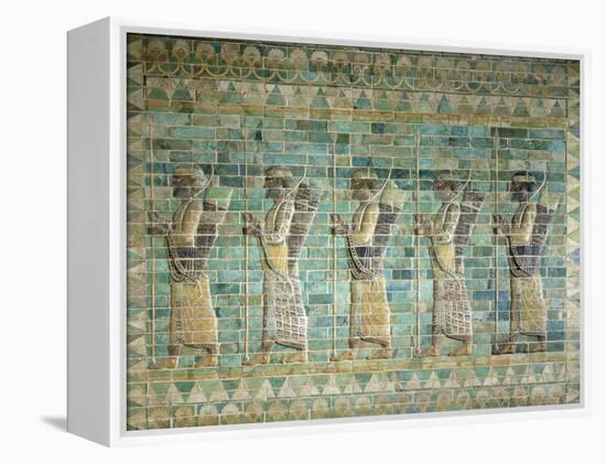 Frieze of Archers, from the Palace of Darius the Great (548-486 BC) at Susa, Iran Achaemenid Period-null-Framed Premier Image Canvas
