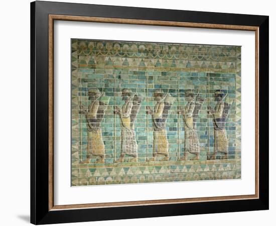 Frieze of Archers, from the Palace of Darius the Great (548-486 BC) at Susa, Iran Achaemenid Period-null-Framed Giclee Print