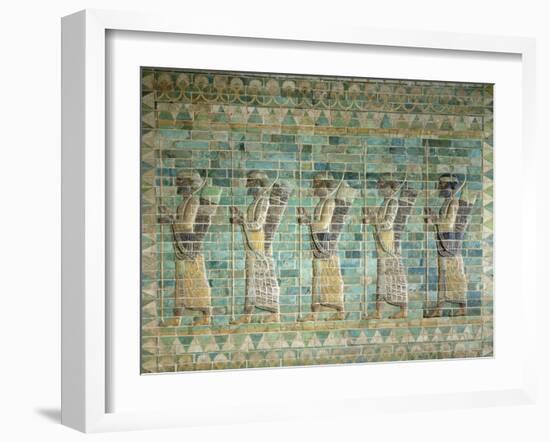 Frieze of Archers, from the Palace of Darius the Great (548-486 BC) at Susa, Iran Achaemenid Period-null-Framed Giclee Print