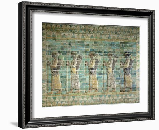 Frieze of Archers, from the Palace of Darius the Great (548-486 BC) at Susa, Iran Achaemenid Period-null-Framed Giclee Print