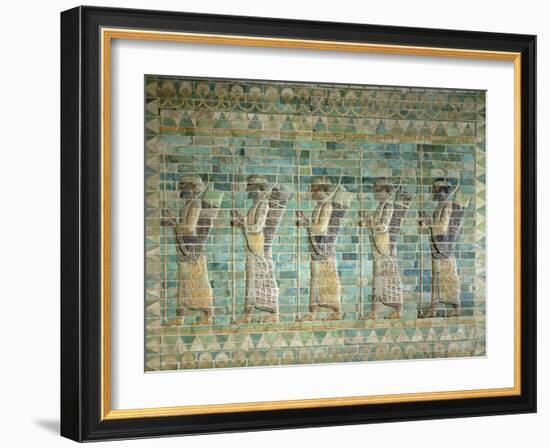 Frieze of Archers, from the Palace of Darius the Great (548-486 BC) at Susa, Iran Achaemenid Period-null-Framed Giclee Print