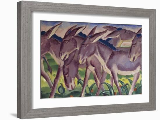 Frieze of Donkeys, 1911-Franz Marc-Framed Giclee Print