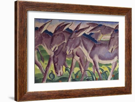 Frieze of Donkeys, 1911-Franz Marc-Framed Giclee Print