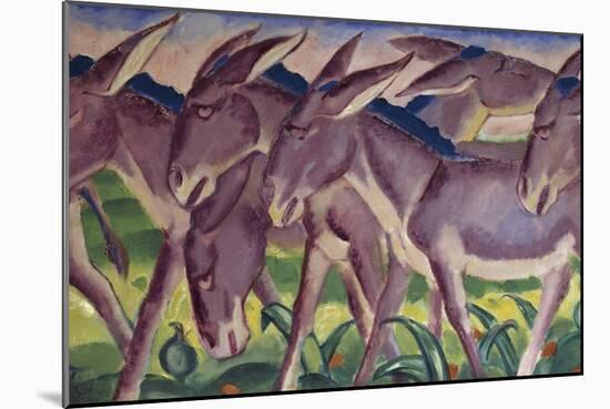 Frieze of Donkeys, 1911-Franz Marc-Mounted Giclee Print