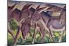 Frieze of Donkeys, 1911-Franz Marc-Mounted Giclee Print