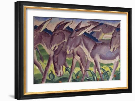 Frieze of Donkeys, 1911-Franz Marc-Framed Giclee Print