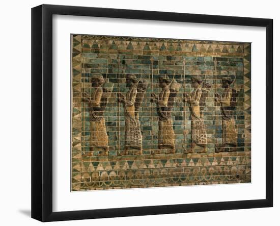 Frieze of the Archers, Polychrome Glazed Brick, 5th century BC-null-Framed Photographic Print