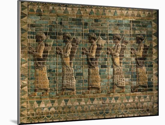 Frieze of the Archers, Polychrome Glazed Brick, 5th century BC-null-Mounted Photographic Print