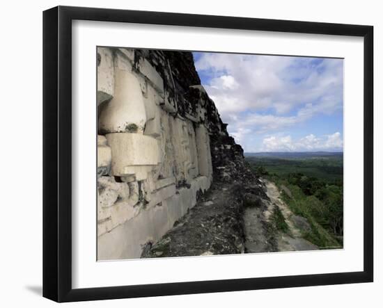 Frieze on Eastern Facade, Xunantunich, Belize, Central America-Upperhall-Framed Photographic Print