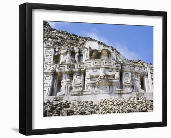 Frieze on El Castillo at the Mayan Ruins at Xunantunich, San Ignacio, Belize, Central America-Jane Sweeney-Framed Photographic Print