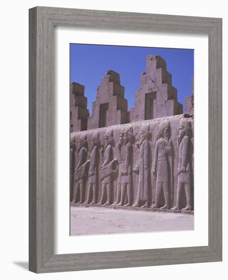 Frieze, Persepolis, Unesco World Heritage Site, Iran, Middle East-Robert Harding-Framed Photographic Print