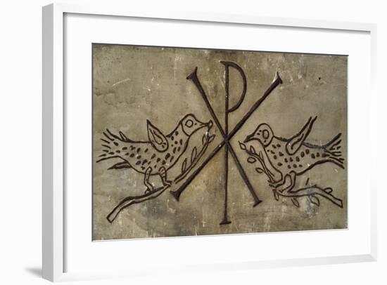 Frieze with the Early Christian Symbol of Peace-null-Framed Giclee Print