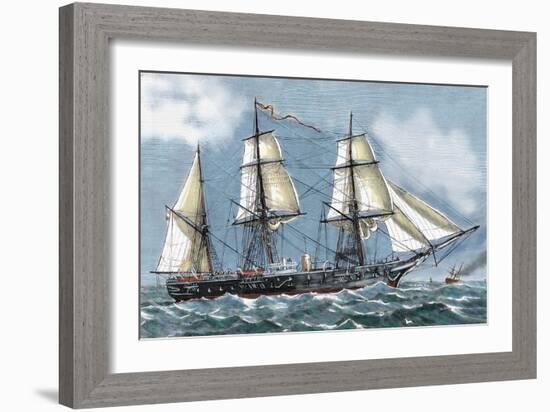 Frigate 'Blanca' of the Spanish Navy Aimed at a Voyage of Circumnavigation-null-Framed Giclee Print