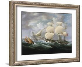 Frigate Entering Gibraltar Harbor-Thomas Buttersworth-Framed Giclee Print