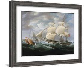 Frigate Entering Gibraltar Harbor-Thomas Buttersworth-Framed Giclee Print