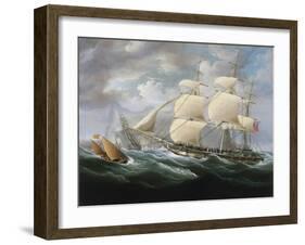Frigate Entering Gibraltar Harbor-Thomas Buttersworth-Framed Giclee Print