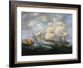 Frigate Entering Gibraltar Harbor-Thomas Buttersworth-Framed Giclee Print