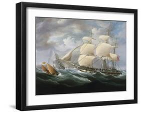 Frigate Entering Gibraltar Harbor-Thomas Buttersworth-Framed Giclee Print