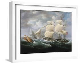 Frigate Entering Gibraltar Harbor-Thomas Buttersworth-Framed Giclee Print