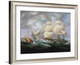 Frigate Entering Gibraltar Harbor-Thomas Buttersworth-Framed Giclee Print