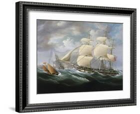 Frigate Entering Gibraltar Harbor-Thomas Buttersworth-Framed Giclee Print