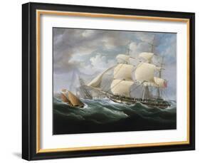 Frigate Entering Gibraltar Harbor-Thomas Buttersworth-Framed Giclee Print