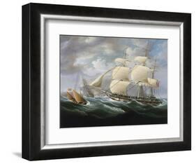Frigate Entering Gibraltar Harbor-Thomas Buttersworth-Framed Giclee Print
