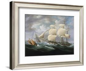 Frigate Entering Gibraltar Harbor-Thomas Buttersworth-Framed Giclee Print