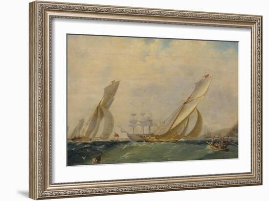 Frigate on a Sea, 1838-Ivan Konstantinovich Aivazovsky-Framed Giclee Print