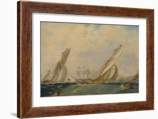 Frigate on a Sea, 1838-Ivan Konstantinovich Aivazovsky-Framed Giclee Print