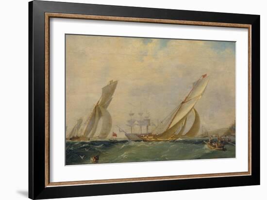 Frigate on a Sea, 1838-Ivan Konstantinovich Aivazovsky-Framed Giclee Print