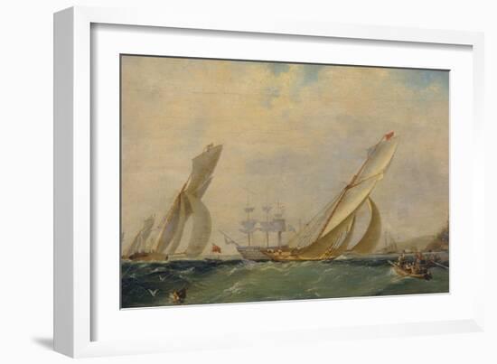 Frigate on a Sea, 1838-Ivan Konstantinovich Aivazovsky-Framed Giclee Print