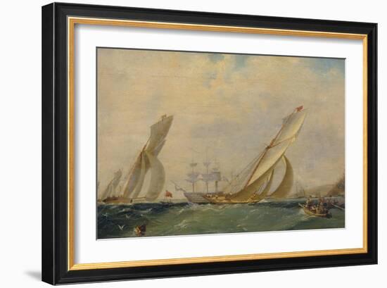 Frigate on a Sea, 1838-Ivan Konstantinovich Aivazovsky-Framed Giclee Print