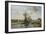 Frigates, Port of Harfleur, C.1852-53 (Oil on Canvas)-Johan-Barthold Jongkind-Framed Giclee Print