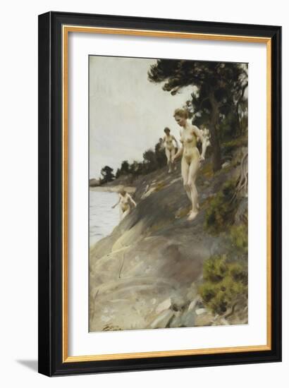 Frightened; Skramda, 1912-Anders Leonard Zorn-Framed Giclee Print