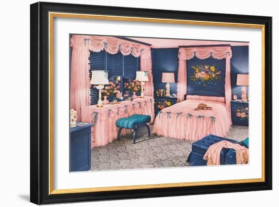 Frilly Pink Bedroom Suite-null-Framed Art Print