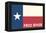 Frio River, Texas - Texas State Flag - Letterpress-Lantern Press-Framed Stretched Canvas