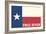 Frio River, Texas - Texas State Flag - Letterpress-Lantern Press-Framed Art Print