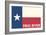 Frio River, Texas - Texas State Flag - Letterpress-Lantern Press-Framed Art Print