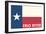 Frio River, Texas - Texas State Flag - Letterpress-Lantern Press-Framed Art Print