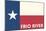 Frio River, Texas - Texas State Flag - Letterpress-Lantern Press-Mounted Art Print