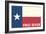 Frio River, Texas - Texas State Flag - Letterpress-Lantern Press-Framed Art Print